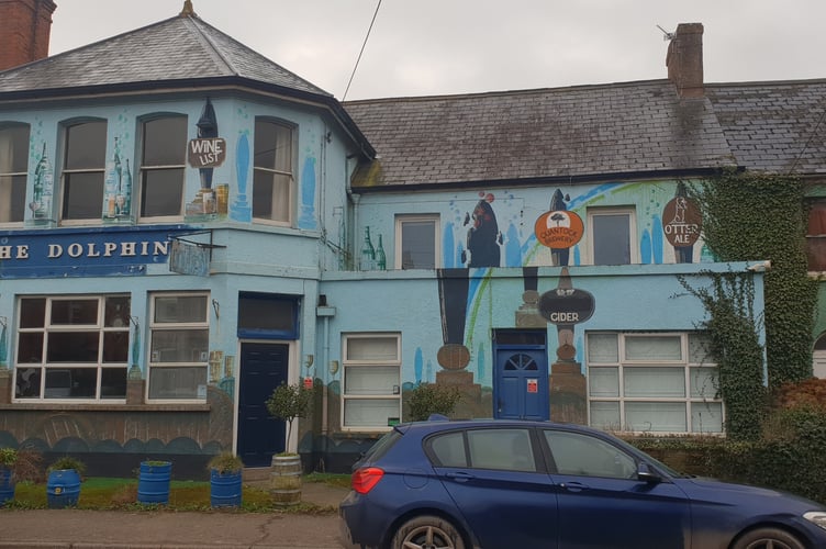 The empty Dolphin Inn, Wellington, had become an eyesore before its purchase by Ashley and Jess Vellacott.