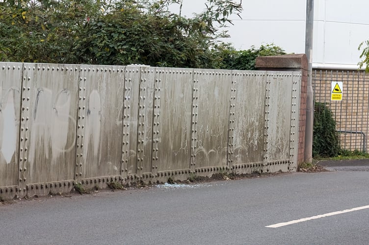 Glass left on the side of the road following crash