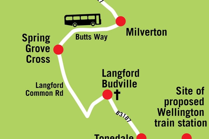 The proposed Wiveliscombe-Wellington Bus route (Photo: Wellington Bus User Group)