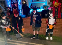 Town's streets thronging with spooky Halloween characters