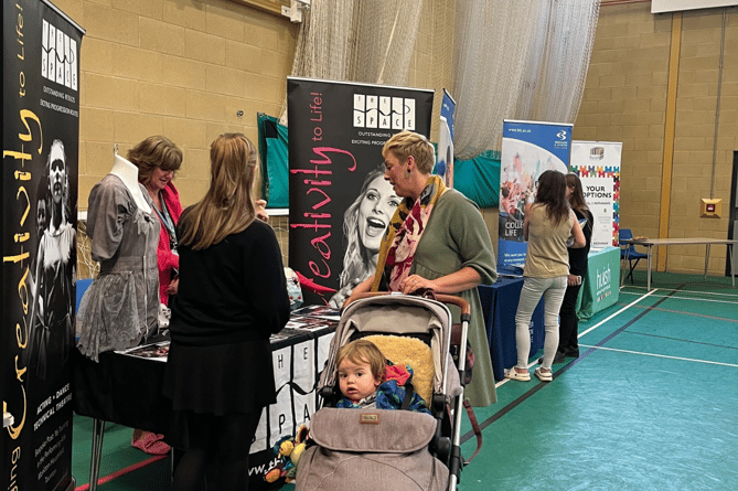 Parents and students attended a recent parents evening at Court Fields School in the run up to Year 11 exams. 