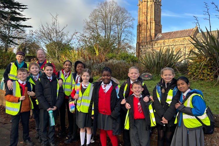 Eleven pupil chaplains in Year 5 from St John’s Church of England Primary school visited Taunton Minster Church