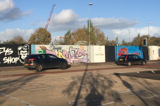 The Tangier site seen from the Enfield car park in Taunton (3) - Daniel Mumby - 261020.JPG