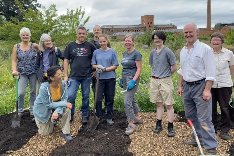 Members of the Transition Town Wellington environmental group working on their community garden