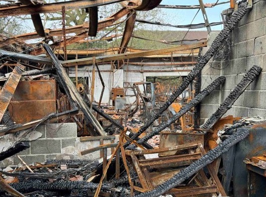 The Aftermath Of The Fire At Unit A On Leach Road In Chard