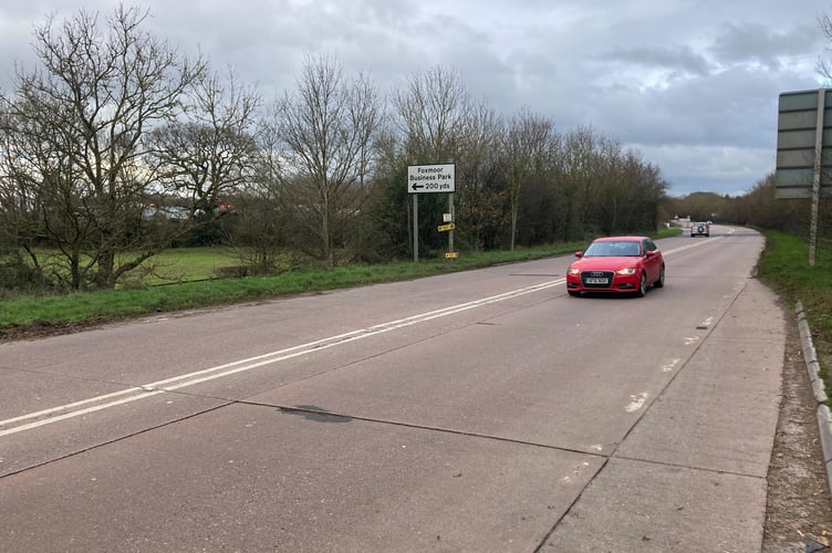 The A38 Chelston link road (a.k.a. the 'concrete carriageway') between Wellington and junction 26 of the M5 (Photo: Daniel Mumby)