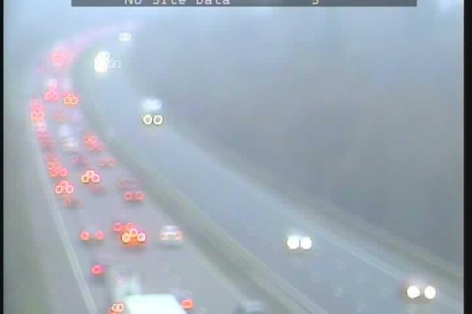 The M5 Southbound between junctions 26 and 27 is congested due to Christmas travel