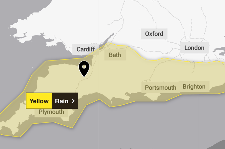 The Met Office has released new yellow weather warnings for heavy rain across south England