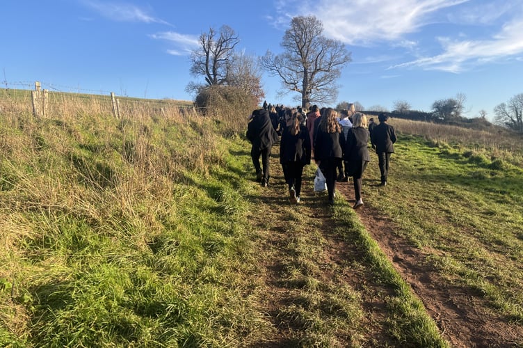 Students go on a mental health walk as part of PSHCE day at Court Fields School