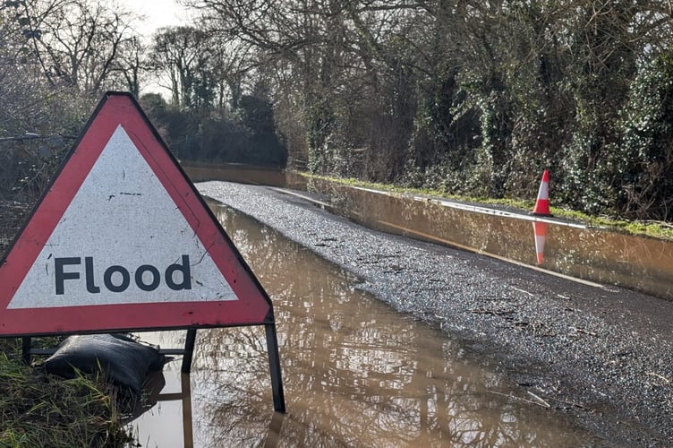 Roads closed after heavy rain with flood warnings and alerts across Somerset