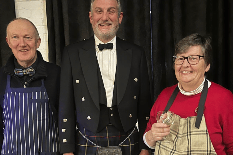 Helpers - A successful Burns Night Supper was staged by Taunton and Wellington Liberal Democrats on Saturday