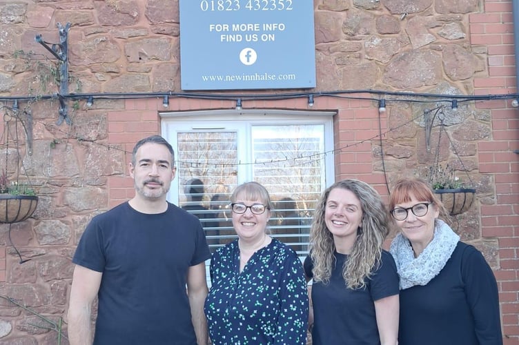 (Left to right) Kaan Atasoy is pictured with Lucy Faulkner, Serena Spiller and Lucy Turner
