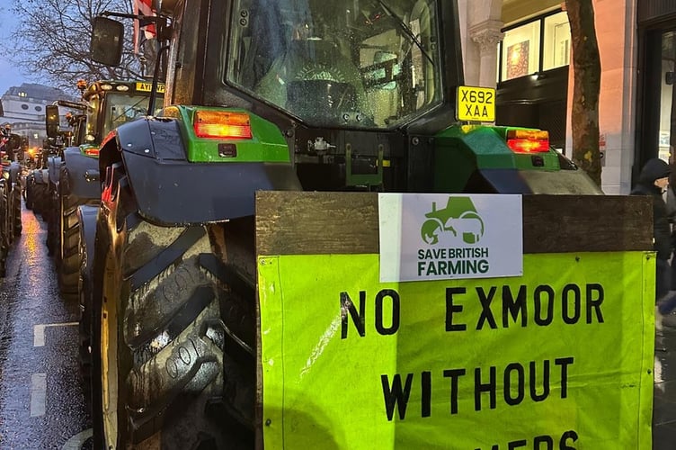 Hundreds of local farmers took part in an inheritance tax protest in London.