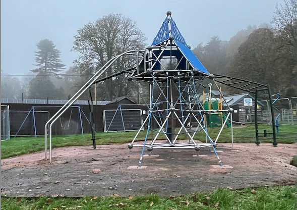 New equipment in Wiveliscombe Recreation Ground's children's play park.