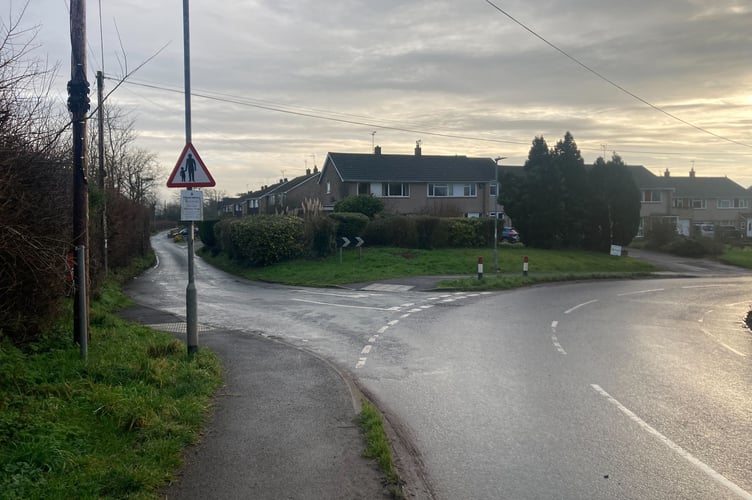 The Existing T Junction Between Lyngford Lane And Cheddon Road In Taunton